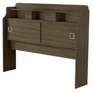 Cabeceira Queen 2 Portas 165 cm MDF Jessica Castanho Off Decmade