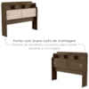 Cabeceira Queen 2 Portas 165 cm MDF Jessica Castanho Off Decmade