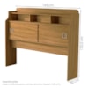 Cabeceira Queen 2 Portas 165 cm MDF Jessica Nature Off Decmade