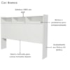 Cabeceira Queen 3 Nichos MDF 165 cm Melissa Branco Decmade