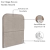 Cabeceira Solteiro 100 cm Com Frame Alana Boucle Bege Escuro Artte