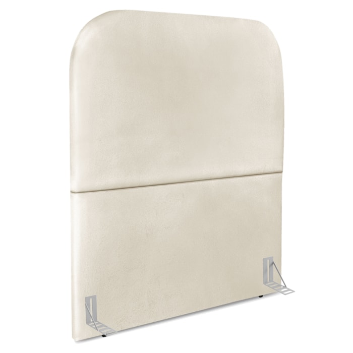 Cabeceira Solteiro 100 cm Com Frame Alana Corino Bege Artte