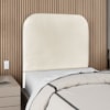 Cabeceira Solteiro 100 cm Com Frame Alana Corino Bege Artte