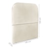 Cabeceira Solteiro 100 cm Com Frame Alana Corino Bege Artte