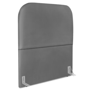 Cabeceira Solteiro 100 cm Com Frame Alana Corino Cinza Artte