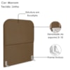 Cabeceira Solteiro 100 cm Com Frame Alana Linho Marrom Artte