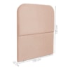 Cabeceira Solteiro 100 cm Com Frame Alana Linho Rose Artte