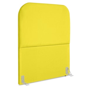 Cabeceira Solteiro 100 cm Com Frame Alana Suede Amarelo Artte