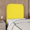 Cabeceira Solteiro 100 cm Com Frame Alana Suede Amarelo Artte