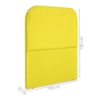 Cabeceira Solteiro 100 cm Com Frame Alana Suede Amarelo Artte