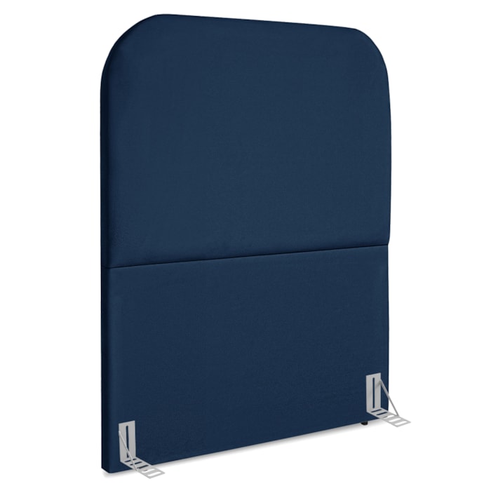 Cabeceira Solteiro 100 cm Com Frame Alana Suede Azul Marinho Artte