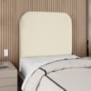 Cabeceira Solteiro 100 cm Com Frame Alana Suede Bege Artte