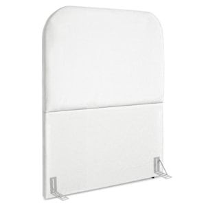 Cabeceira Solteiro 100 cm Com Frame Alana Suede Branco Artte
