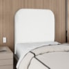 Cabeceira Solteiro 100 cm Com Frame Alana Suede Branco Artte