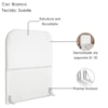 Cabeceira Solteiro 100 cm Com Frame Alana Suede Branco Artte