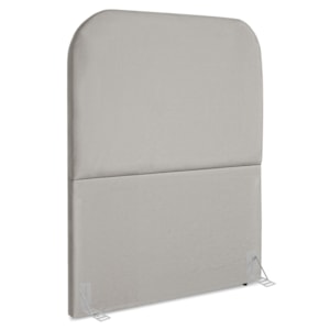 Cabeceira Solteiro 100 cm Com Frame Alana Suede Cinza Claro Artte