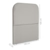 Cabeceira Solteiro 100 cm Com Frame Alana Suede Cinza Claro Artte