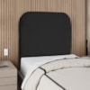 Cabeceira Solteiro 100 cm Com Frame Alana Suede Preto Artte