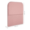 Cabeceira Solteiro 100 cm Com Frame Alana Suede Rosa Artte