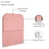 Cabeceira Solteiro 100 cm Com Frame Alana Suede Rosa Artte