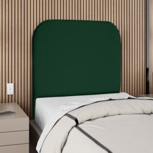 Cabeceira Solteiro 100 cm Com Frame Alana Suede Verde Artte