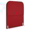 Cabeceira Solteiro 100 cm Com Frame Alana Suede Vermelho Artte