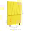 Cabeceira Solteiro 100 cm Com Frame Belgica Suede Amarelo Artte