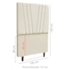 Cabeceira Solteiro 100 cm Com Frame Belgica Suede Bege Artte