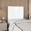 Cabeceira Solteiro 100 cm Com Frame Belgica Suede Branco Artte