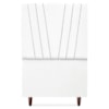 Cabeceira Solteiro 100 cm Com Frame Belgica Suede Branco Artte