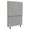 Cabeceira Solteiro 100 cm Com Frame Belgica Suede Cinza Claro Artte