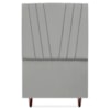 Cabeceira Solteiro 100 cm Com Frame Belgica Suede Cinza Claro Artte