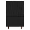 Cabeceira Solteiro 100 cm Com Frame Belgica Suede Preto Artte