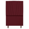 Cabeceira Solteiro 100 cm Com Frame Belgica Suede Vinho Artte