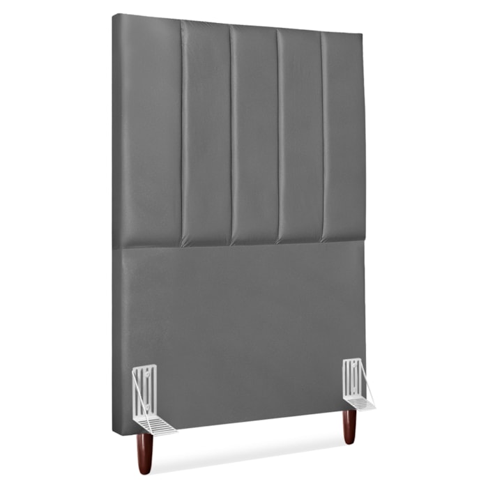 Cabeceira Solteiro 100 cm Com Frame Carla Corino Cinza Artte