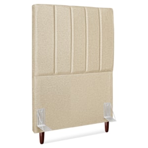 Cabeceira Solteiro 100 cm Com Frame Carla Linho Bege Artte