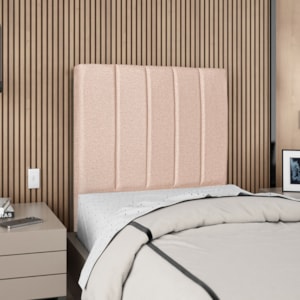 Cabeceira Solteiro 100 cm Com Frame Carla Linho Rose Artte