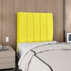 Cabeceira Solteiro 100 cm Com Frame Carla Suede Amarelo Artte