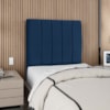 Cabeceira Solteiro 100 cm Com Frame Carla Suede Azul Marinho Artte