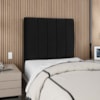 Cabeceira Solteiro 100 cm Com Frame Carla Suede Preto Artte