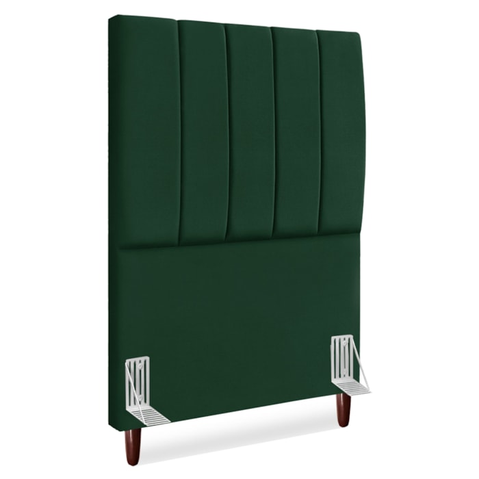 Cabeceira Solteiro 100 cm Com Frame Carla Suede Verde Artte