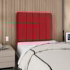 Cabeceira Solteiro 100 cm Com Frame Carla Suede Vermelho Artte