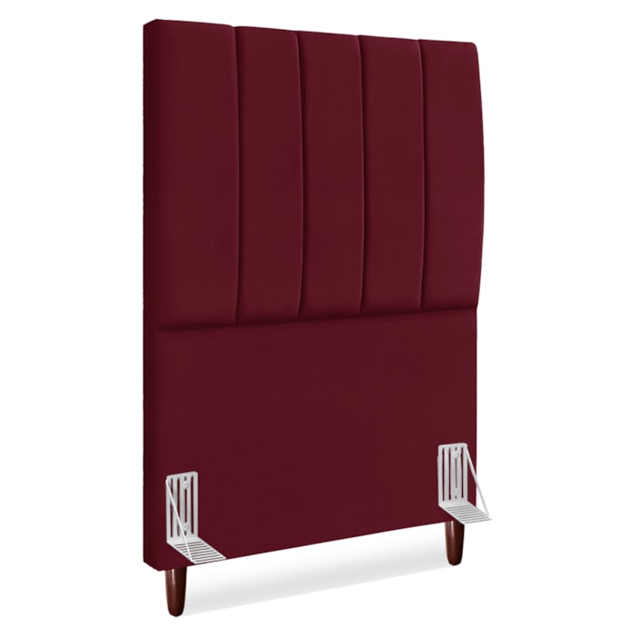 Cabeceira Solteiro 100 cm Com Frame Carla Suede Vinho Artte