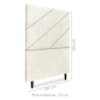 Cabeceira Solteiro 100 cm Com Frame Cristal Boucle Bege Artte