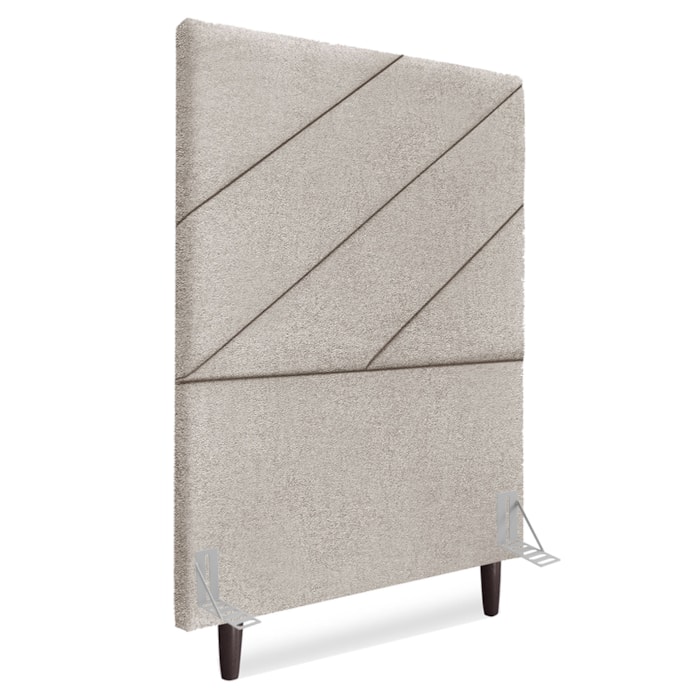 Cabeceira Solteiro 100 cm Com Frame Cristal Boucle Bege Escuro Artte