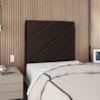 Cabeceira Solteiro 100 cm Com Frame Cristal Corino Marrom Artte