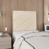 Cabeceira Solteiro 100 cm Com Frame Cristal Linho Bege Artte