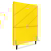 Cabeceira Solteiro 100 cm Com Frame Cristal Suede Amarelo Artte