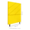 Cabeceira Solteiro 100 cm Com Frame Cristal Suede Amarelo Artte