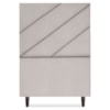 Cabeceira Solteiro 100 cm Com Frame Cristal Suede Cinza Claro Artte